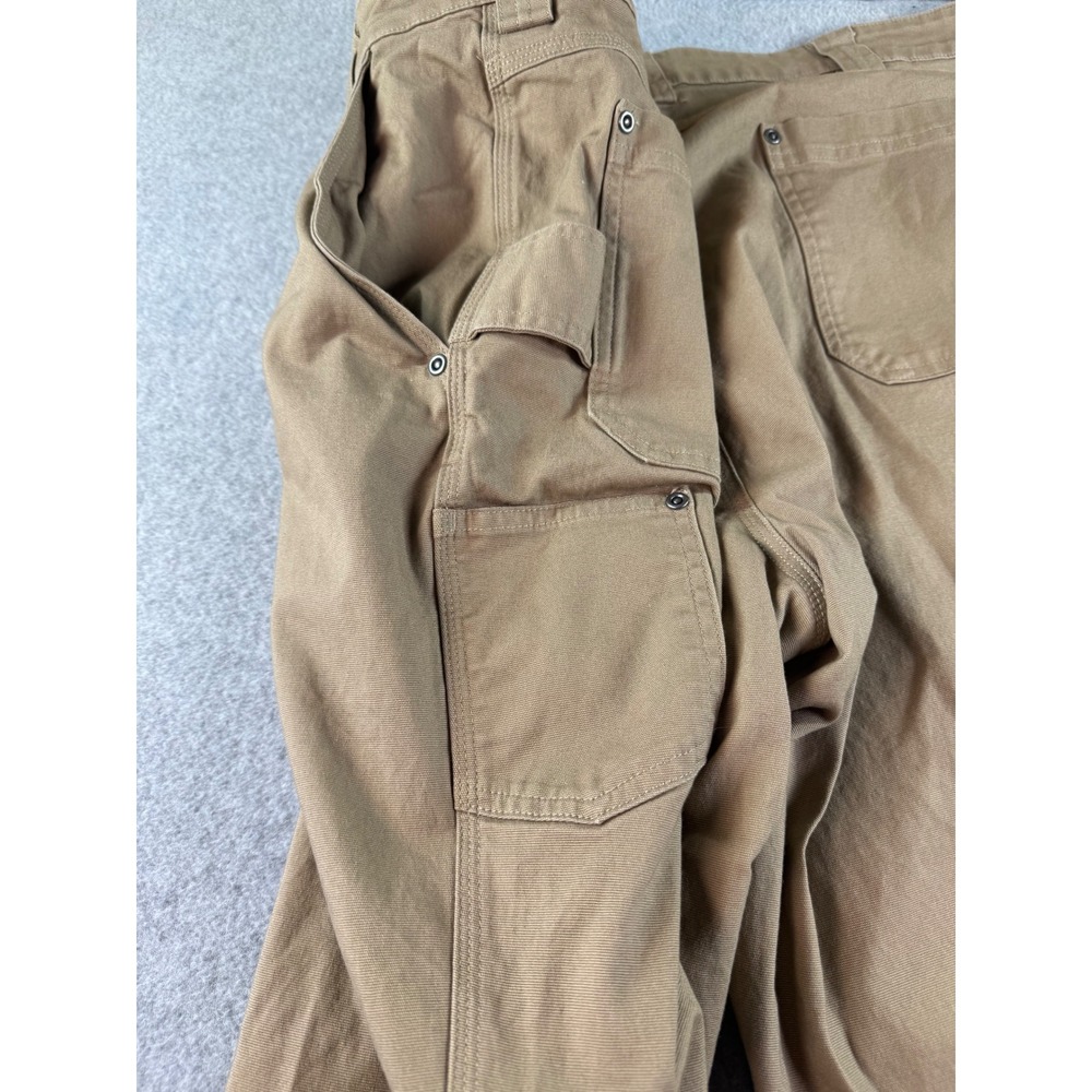 Duluth Trading Co Flex Fire Hose Relaxed Fit Pants Khaki Tan Mens Big 48x30 - Picture 12 of 13